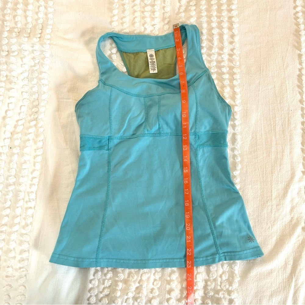 Athleta Women’s Turquoise Blue Shelf Bra Workout Racerback Tank Top Sz S